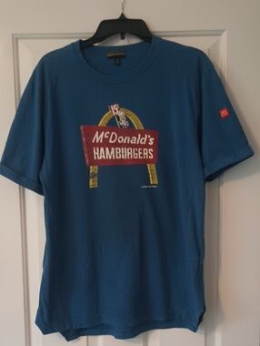 McDonald's Teal Blue Retro 'Hamburgers' Graphic Tee -